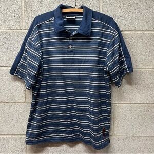 Vintage Pineapple Connection Navy Striped Polo